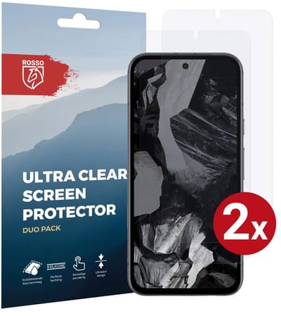 Rosso Screen Protector Ultra Clear Duo Pack Geschikt voor Google Pixel 8a | TPU Folie | Case Friendly | 2 Stuks