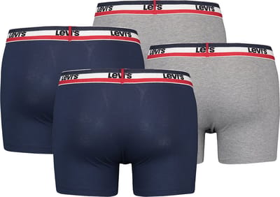 BOXERS 4-pack Levi's Sportswear Logo herenboxershorts, ondergoed gemaakt van biologisch katoen