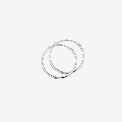 Yo&No – Oorringen – 17 mm – Klein & Subtiel – Voor Dames en Heren – Zilver 925
