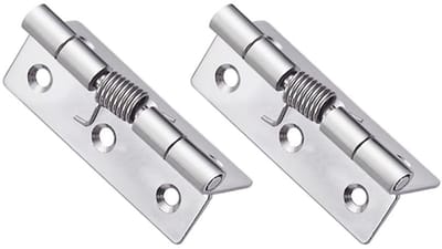 MTTproducts- Veerscharnieren 2PCS - Zelfsluitend - Roestvrij staal - Automatische sluiting - Duurzaam - 75×49×2MM - Deurscharnier