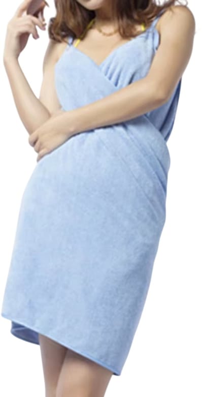 Draagbare Dames Badstof Handdoek 70x140cm – Superzacht, Sneldrogend, Absorberend & Comfortabel voor Strand, Sauna en Douche - Blauw