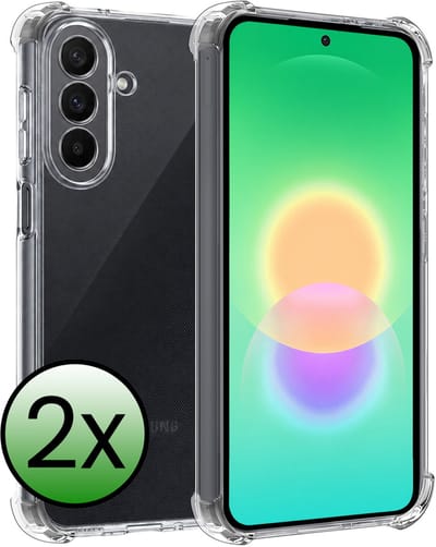 Hoesje 2 Stuks - Geschikt voor Samsung Galaxy A27 - Sterk & Shockproof - Siliconen Case - Back Cover - Telefoon Hoes Shock Proof - Transparant