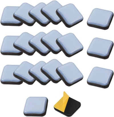 Meubelglijders voor Hardhouten Vloeren - 20 Stuks Zelfklevend - 25 x 25 mm PTFE Pads