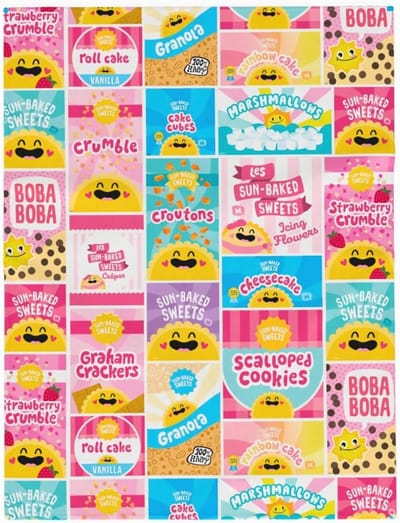 Zachte Pluche Voedsel Snacks Worpsprei met Desserts