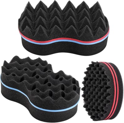 Set van 3 Haar Twistsponzen voor Krullend en Afro Haar