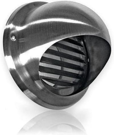 Bolrooster met schoepen Ø125 mm - RVS - AIRACE