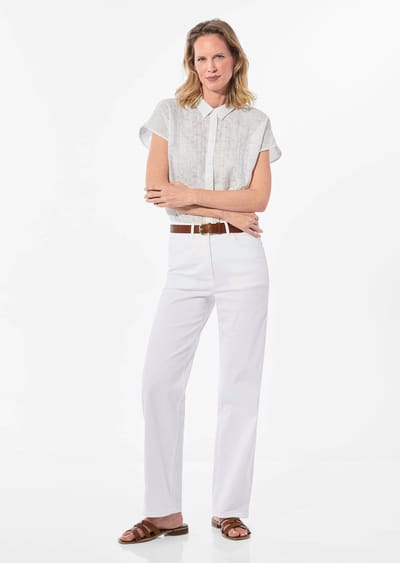 Wijde jeans VERA van stretch-denim - wit - Gr. 40 van Goldner Fashion