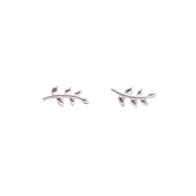 Ava & Imber Leaf Studs | 925 Sterling Zilver | 925 Sterling Zilveren Oorbellen | Zilveren Oorstekers Blad