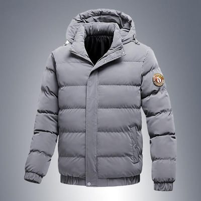 Katoenen Kleding Winter Katoenen Jas Trendy Merk Heren Korte Casual Warme Verdikte Katoenen Kleding Losse Jas met Capuchon 3XL gray