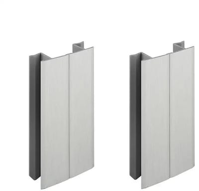 Connector voor plint 120 mm - Aluminium Zilver - Hoek Sokkel voor Keuken en Meubels