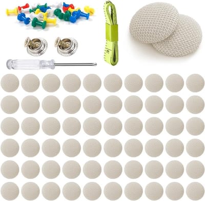 Dakhemel Reparatie Set Beige - 65 Stuks Klinknagels voor Auto Interieur