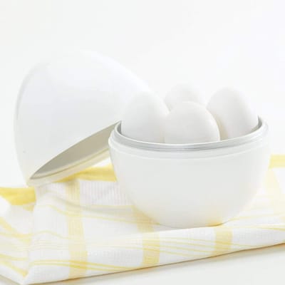 Eierkoker - BPA-vrij Plastic - Met Aluminium Inzetstuk - Voor Maximaal 4 Eieren - Voor Thuisgebruik