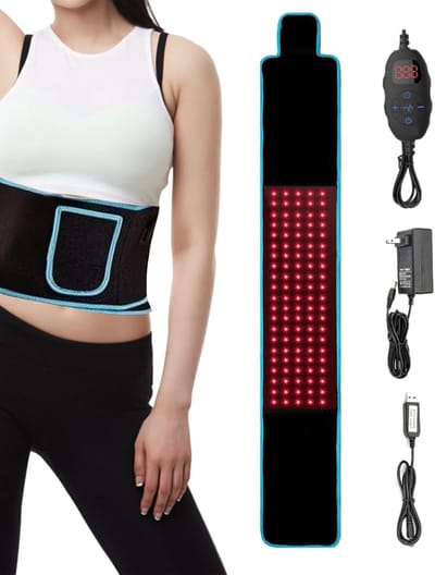 Afslankband - Thermische Band - Ondersteuning Lichaam - Geleidelijke Vibratiemassage - 29 x 23 x 7 cm - Blauw