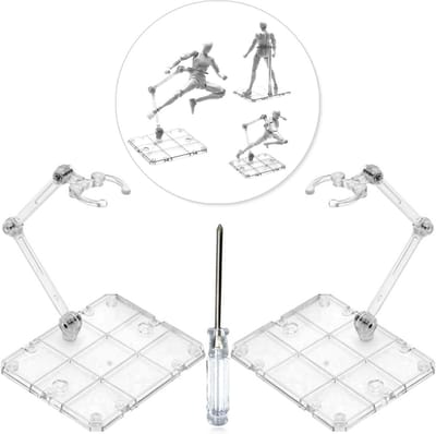 Doorzichtige Standaard voor Actiefiguren en Verzamelobjecten (2 Stuks)