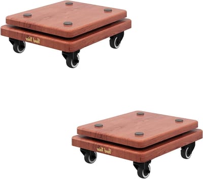 Luidsprekerstandaarden - Monitor Stands - Geluid Verbeteren - Met Wielen - Set van 2 - Bruin