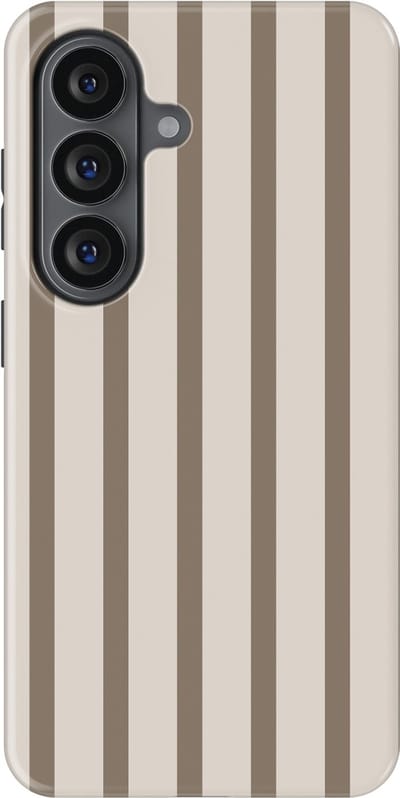 DripCase Gestreept Hoesje Samsung Galaxy S26 | Backcover met Mag | Stripes Motief | Trendy Case Samsung Galaxy S26 met Strepen Linen Wood