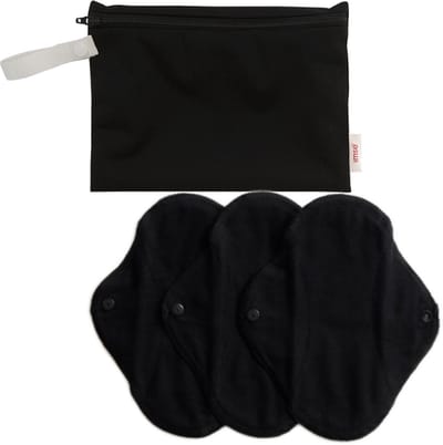 ImseVimse Inlegkruisjes zwart (3 stuks) incl wasbaar tasje