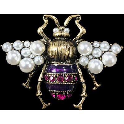 Broches Badges Émail Cristal Perle Vintage Femmes Hommes Baroque Classique Style Palais Dame Plante Évidée Épingles Accessoires Boucles white