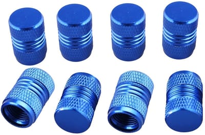 Dailygoods- Bandenkappen 8 stuks - Aluminium - Ventieldoppen Auto - Universele Ventieldoppen - Stofdoppen - Geschikt voor Schrader-ventielen - Duurzaam en waterdicht