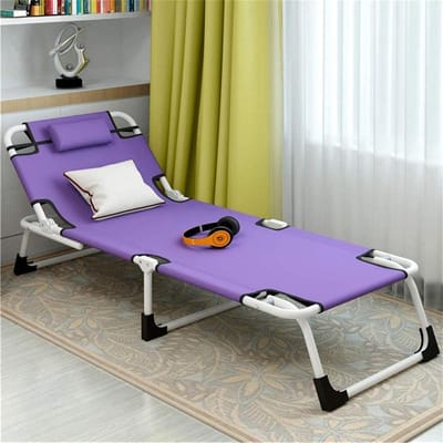 Opvouwbare ligstoel - Tuinstoel Lounger - Ontspannen in de zon - Compact opvouwbaar ontwerp - 63 x 190 cm - Lila