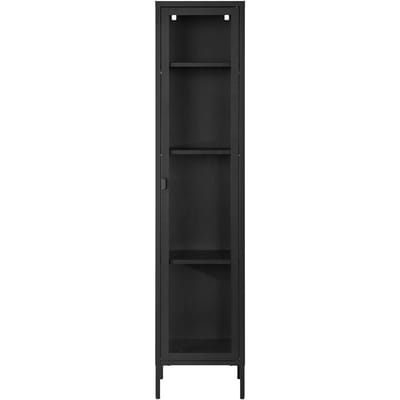 House Nordic Vitrinekast Brisbane Slim - 40x35x180cm - Zwart