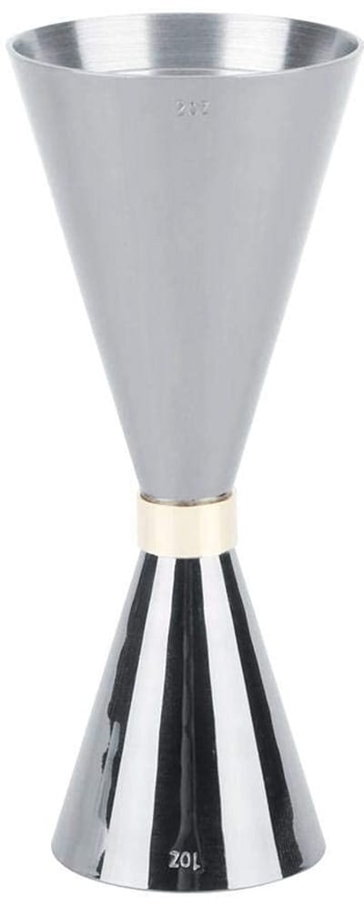Dailygoods- Jigger Roestvrij Staal - Cocktailmaatje 30/60ml - Bar Accessoire - Herbruikbaar - Voedselveilig - Zwarte Coating - Maatbeker