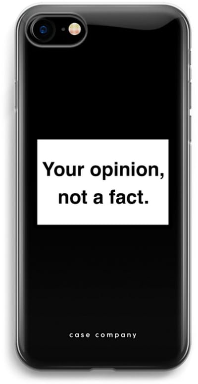 Case Company® - Hoesje geschikt voor iPhone SE 2020 hoesje - Your opinion - Soft Cover Telefoonhoesje - Bescherming aan alle Kanten en Schermrand