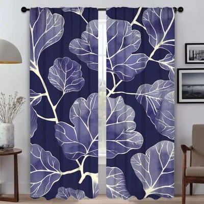 Leaf Home Interieurgordijnen voor Camera Verduisteringsgordijn voor Kamer 2 Panelen Scheidingsschermen Halloween Decoratie Woonkamer Keuken W60xH90cmx2pcs-CL