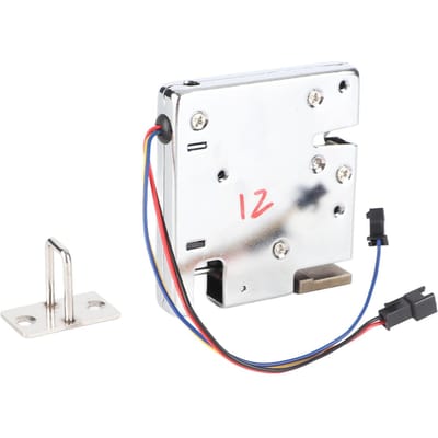Elektrisch Vergrendelingsslot Elektromagnetische Bedieningskastdeur Locker Solenoïde Veer Ladeslot 24V white