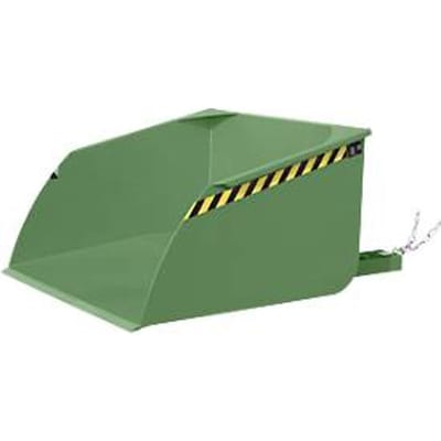 Bauer vorkheftruckbak BSI 100, kabelontgrendeling, L 1810 × B 1330 × H 810 mm, 1 m³, tot 1500 kg, gelakt staal, reseda groen
