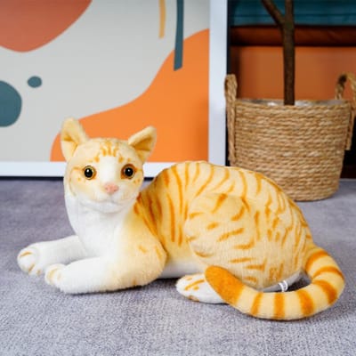 Grote Ogen Liggende Kat Pluche Speelgoed Pluizige Cyperkat Schattige Dierlijke Pluche Pop 20/25/35cm Gevulde Siamese Kat Kussen Kinder Cadeau
