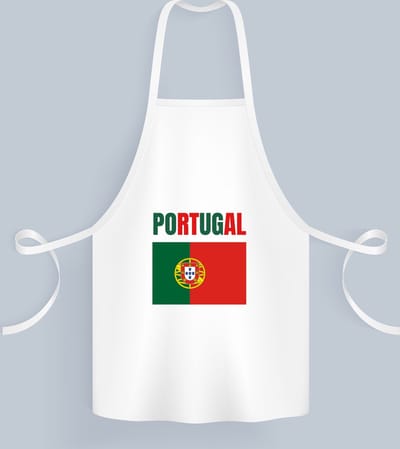 Akyol - portugal vlag Keukenschort - Portugal - reizigers - verjaardagscadeau - souvenir - vakantie - kado - gift - geschenk - 82 bij 71 cm