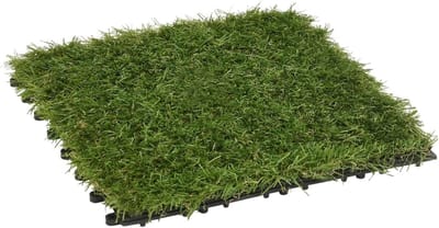 Kunstgras tegels - Terrastegels tapijt - Balkon vergroenen - Zachte textuur - 30x30 cm - Groen