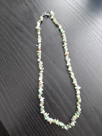 Splitketting Chrysopraas - Collier