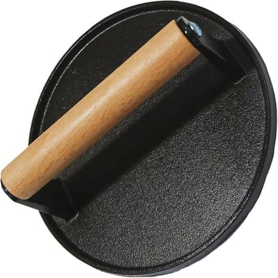 Burger Smashher - Vleespers Hamburger - Burgers Grillen - Gelijkmatige Druk - 18 x 18 x 7 cm - Rond