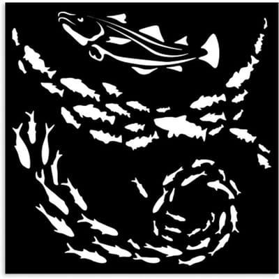 Sjabloon "Silent Sea - Fish"