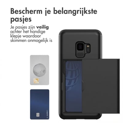 imoshion Hoesje met Pasjeshouder - Geschikt voor Samsung Galaxy S9 - Zwart