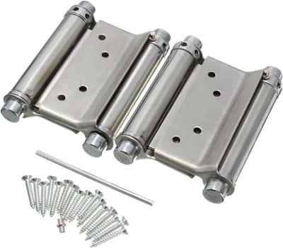 Dailygoods- Scharnier 3'' Inch - Dubbele Actie Scharnier - Scharnier Reparatie Plaat - Scharniermal - Scharnieren Keukenkastjes - Roestvrij Staal, Duurzaam - Deurscharnier