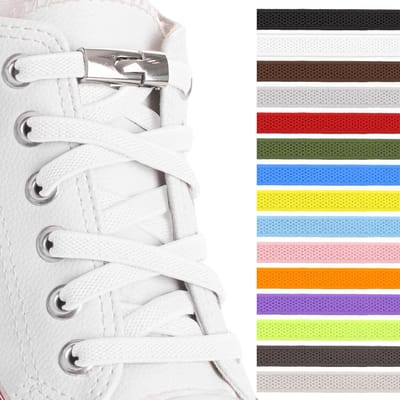 Platte veters zonder strikken, gespsluiting, snelsluiting, elastische schoenveters, rubber, veters, veters voor kinderen en volwassenen