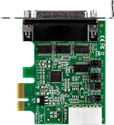 StarTech.com 4 Port PCI Express RS232 Serial AV / multimedia paneel Card - 16950 UART - Serial AV / multimedia paneel