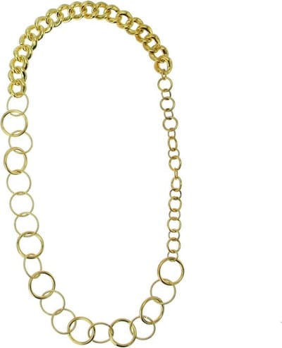 Behave - Ketting met verschillende schakels - Trendy sieraden - Nikkelvrij - 74 cm