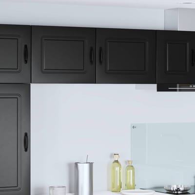 vidaXL - Vaatwasserpaneel - Kalmar - Zwart - 50 - x - 31 - x - 40 - cm - Bewerkt - hout