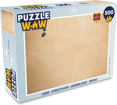 Puzzel Leer - Structuur - Lederlook - Beige - Legpuzzel - Puzzel 500 stukjes