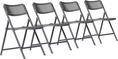 Klapstoel Aran - Grijs - Set van 4 - Eenvoudig inklapbaar - Modern design