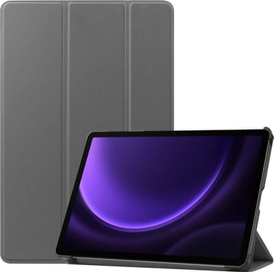 Coverup Tablethoes geschikt voor Samsung Galaxy Tab S10 FE / S9 FE Hoesje - Tri-Fold Book Case met Wake/Sleep - Grijs