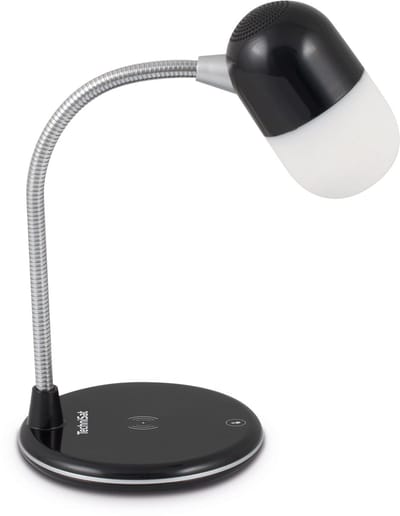 TechniSat Viola tafellamp met bluetoothspeaker en draadloze oplader - zwart