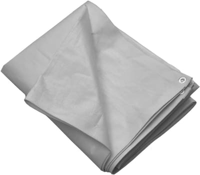 Afdekzeil - Beschermzeil - Bescherming Buiten - Scheurvast HDPE - 3 x 6 m - Grijs