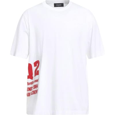 DSquared2 Heren T-shirt met zijlogo (Wit)