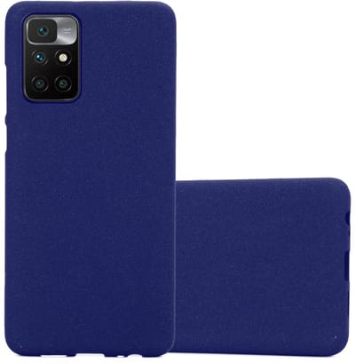 Cadorabo Hoesje geschikt voor Xiaomi RedMi 10 in FROST DONKER BLAUW - Beschermhoes gemaakt van flexibel TPU silicone Case Cover