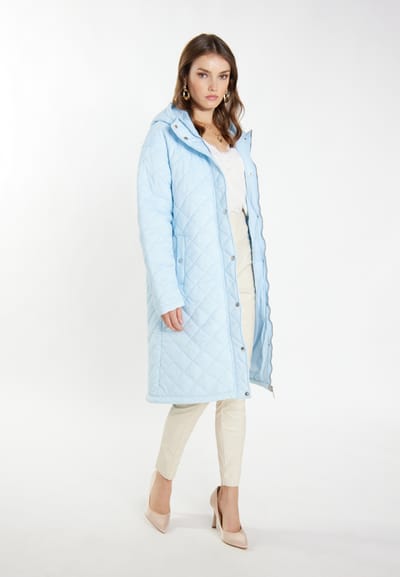 Faina Lichtgewicht gewatteerde jas Dames lichtblauw